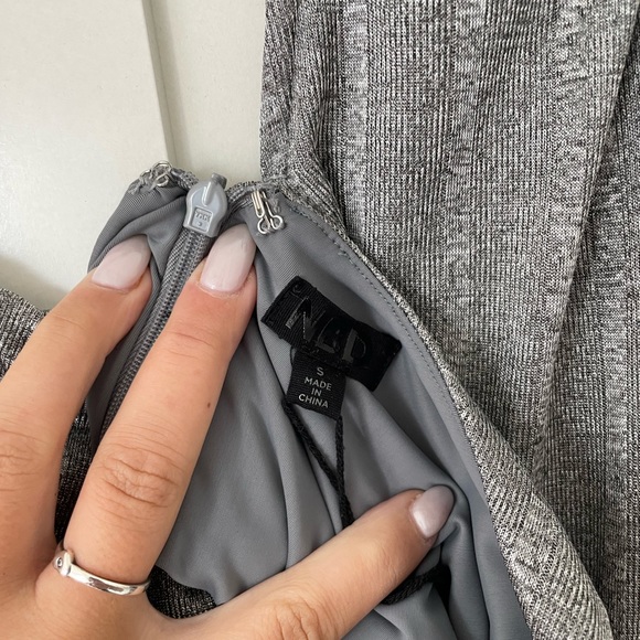 NBD Gray Longsleeve Dress - New - Picture 1 of 3